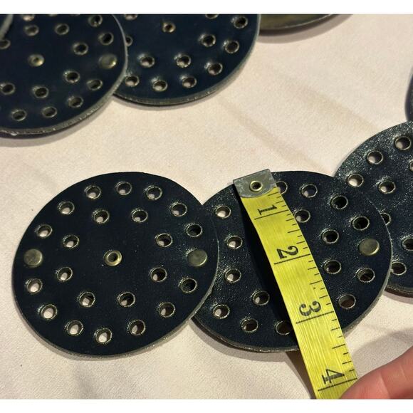 Brown Leather Concho Belt with Western Style Buckle Women's Fashion country chic - Picture 9 of 9